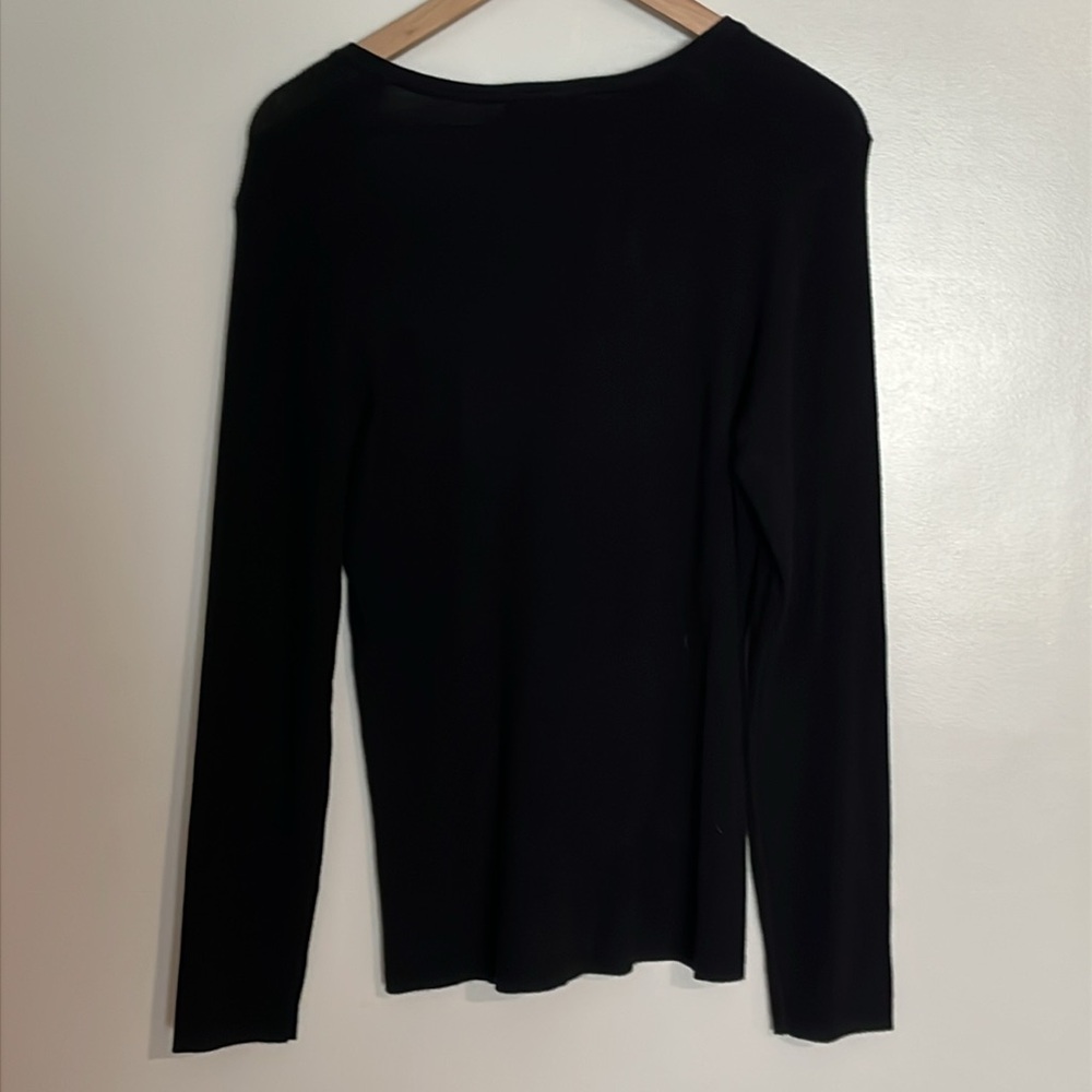 LOFT V-neck sweater, black, size xl - Picture 3 of 3